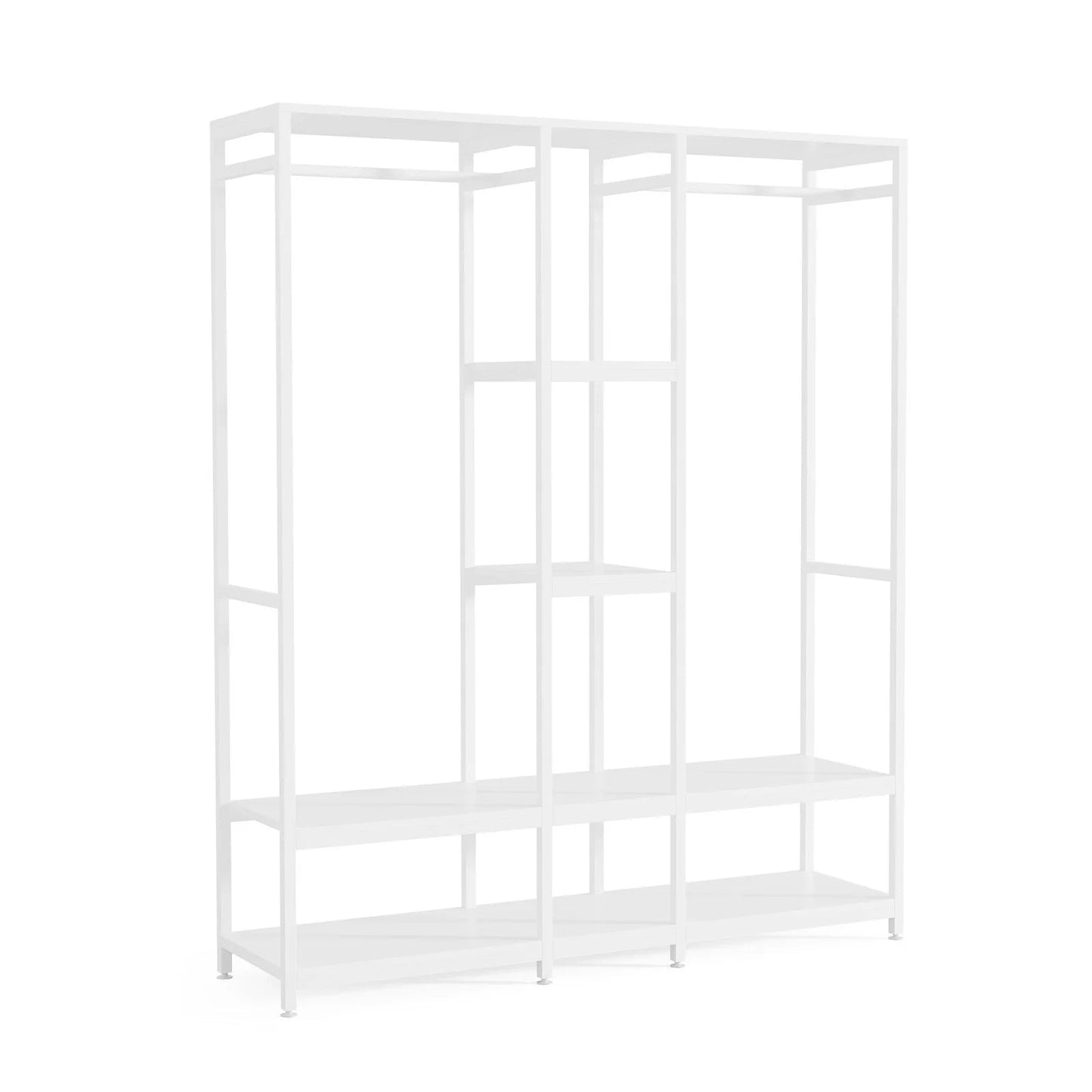 Tribesigns Freestanding Closet Organizer, Double Rod Clothes Rack