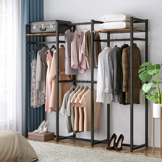 Freestanding Closet Organizer, Large Garment Clothes Rack