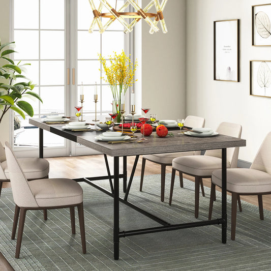Dining Table, Industrial Breakfast Dinner Table for 6-8 people