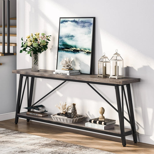 Console Table, 70.9 Inches Extra Long Sofa Table Behind Couch