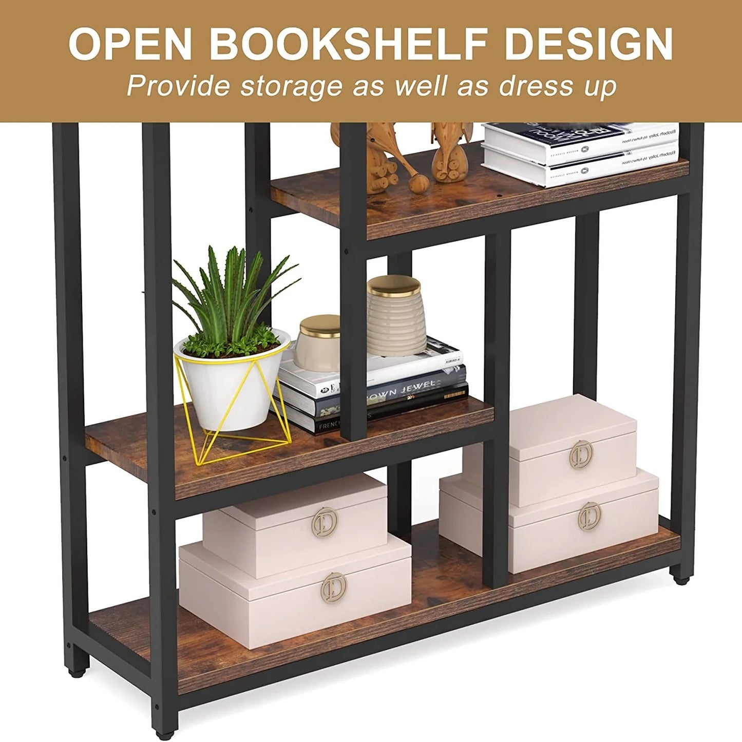 Tribesigns Bookcase, 79" Tall Bookshelf, 7-Tier Open Display Shelves