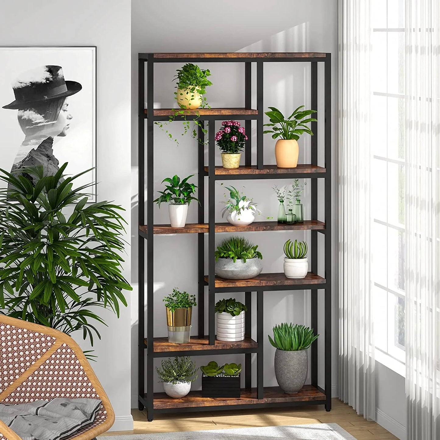 Tribesigns Bookcase, 79" Tall Bookshelf, 7-Tier Open Display Shelves