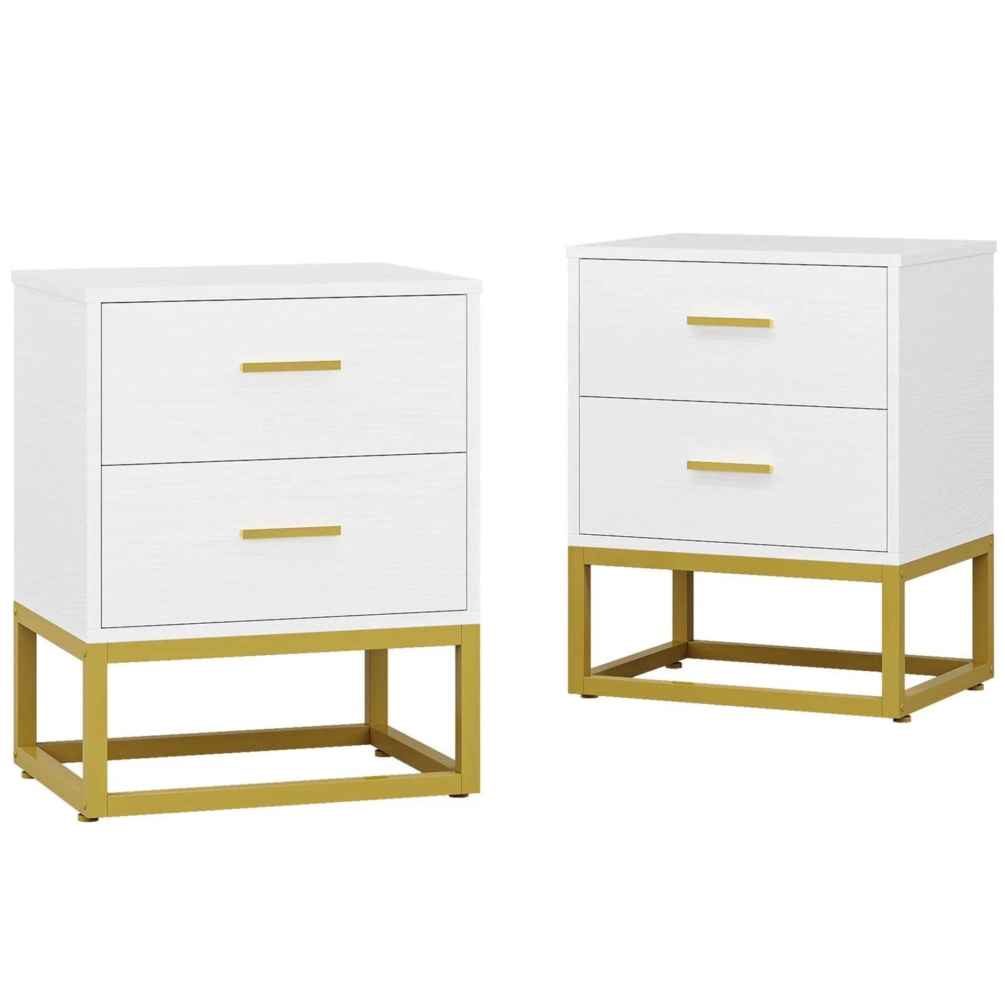 Tribesigns Nightstand, Modern Sofa Side Table, 2 Drawers End Table