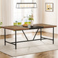 Tribesigns Dining Table, Industrial Breakfast Dinner Table for 6-8 people