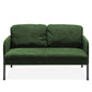Green 2 Seater Polyester Fabric Sofa, Modern Loveseat Sofa, Comfy Small Couches for Small Space Living Room, Bedroom, Office, Apartment