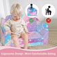 Compression Modular Kids Sofa, Perfect Sleeper Extra Convertible Sofa to Lounger, Comfy 2-in-1 Flip Open Couch Sleeper for Kids Pink Small Sofa