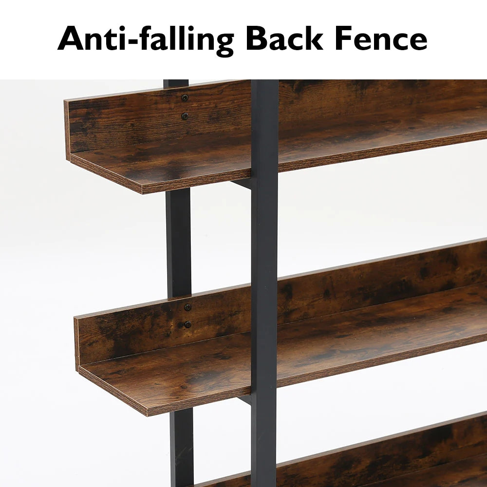 Tribesigns Bookshelf, 5 Tiers Etagere Bookcases Freestanding Display Shelf