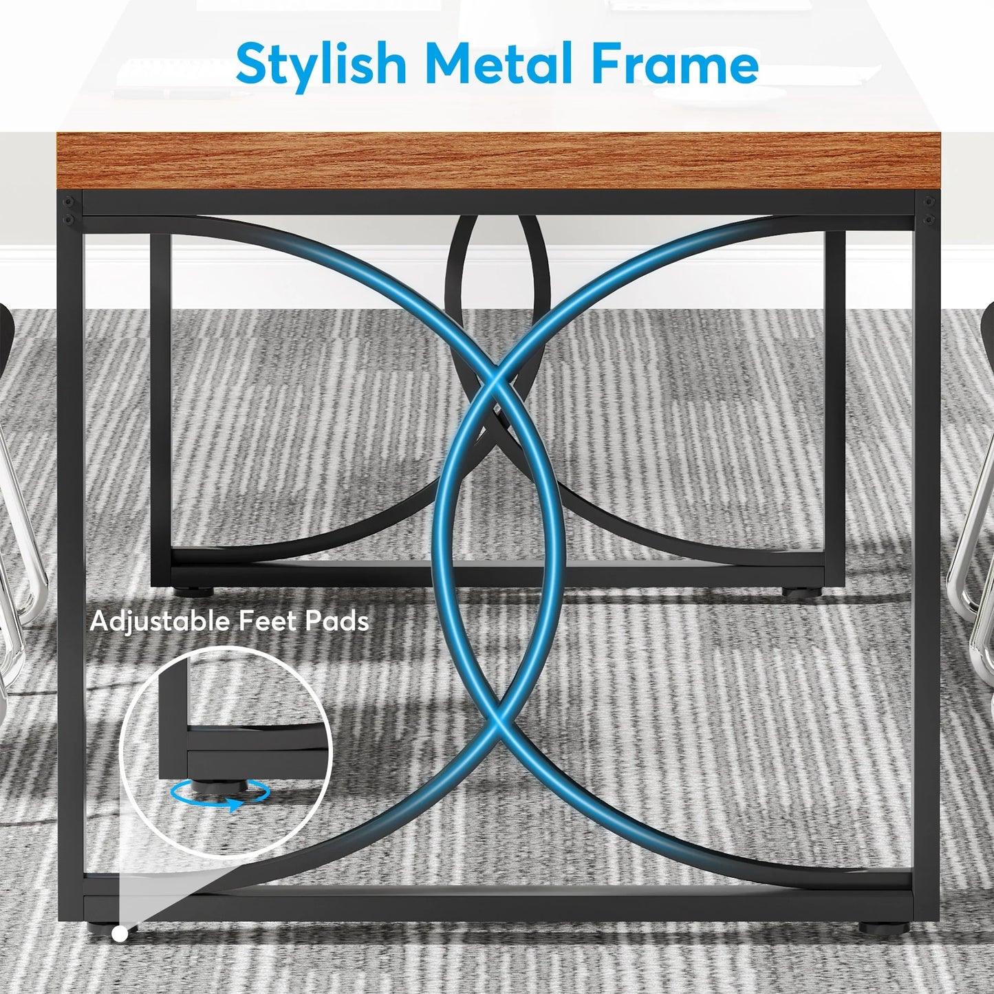 Tribesigns Executive Desk, 62.99" Office Computer Desk with Metal Frame