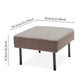 3 Seater L-Shaped Beige Polyester Fabric Sofa with Ottoman, Modern Upholstered Sofa, Comfy Small Couches for Small Space Living Room, Bedroom, Office, Apartment
