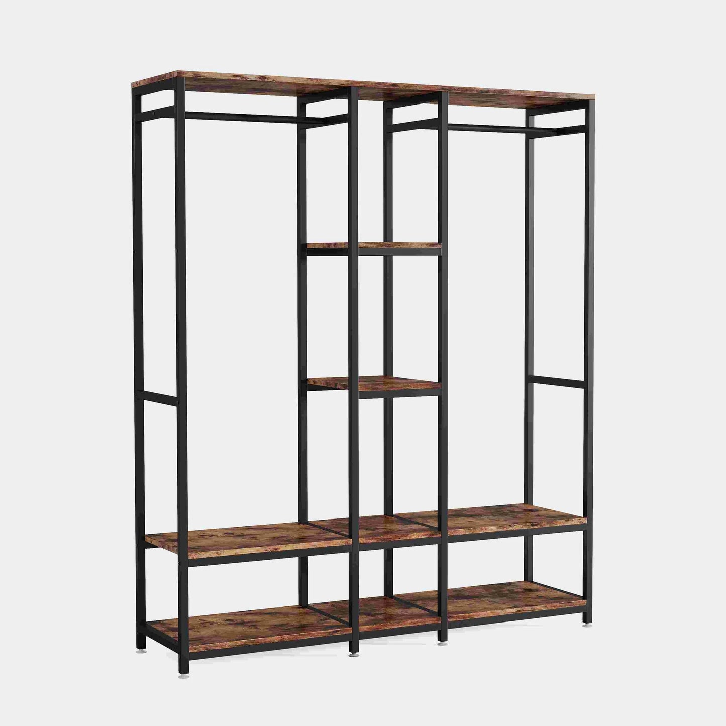 Tribesigns Freestanding Closet Organizer, Double Rod Clothes Rack