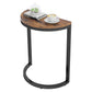 Tribesigns End Table, Half Round Narrow Side Table with Metal Frame