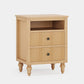 Tribesigns Nightstand, 2 Drawers Sofa Side Table with Open Storage Space