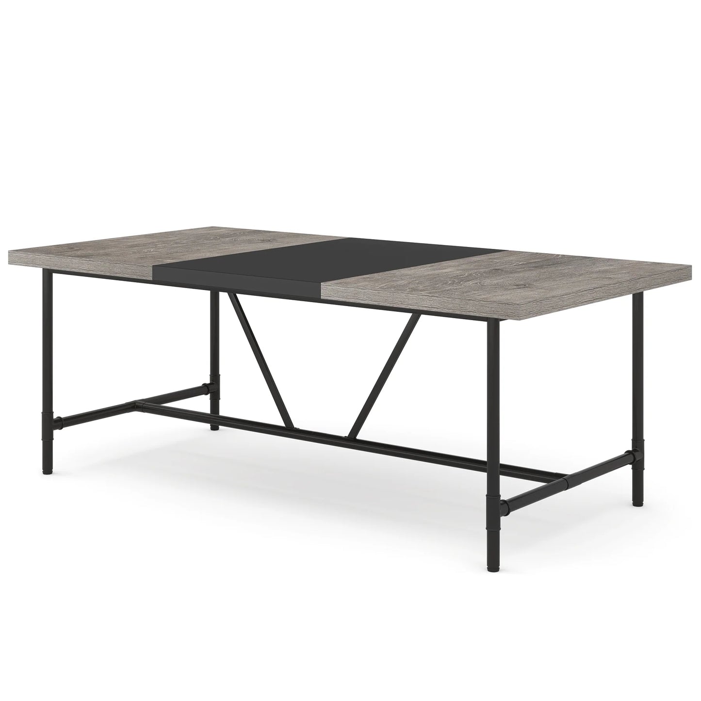 Tribesigns Dining Table, Industrial Breakfast Dinner Table for 6-8 people