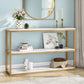 Tribesigns Console Table, Faux Marble Top 3-Tier Sofa Entryway Table