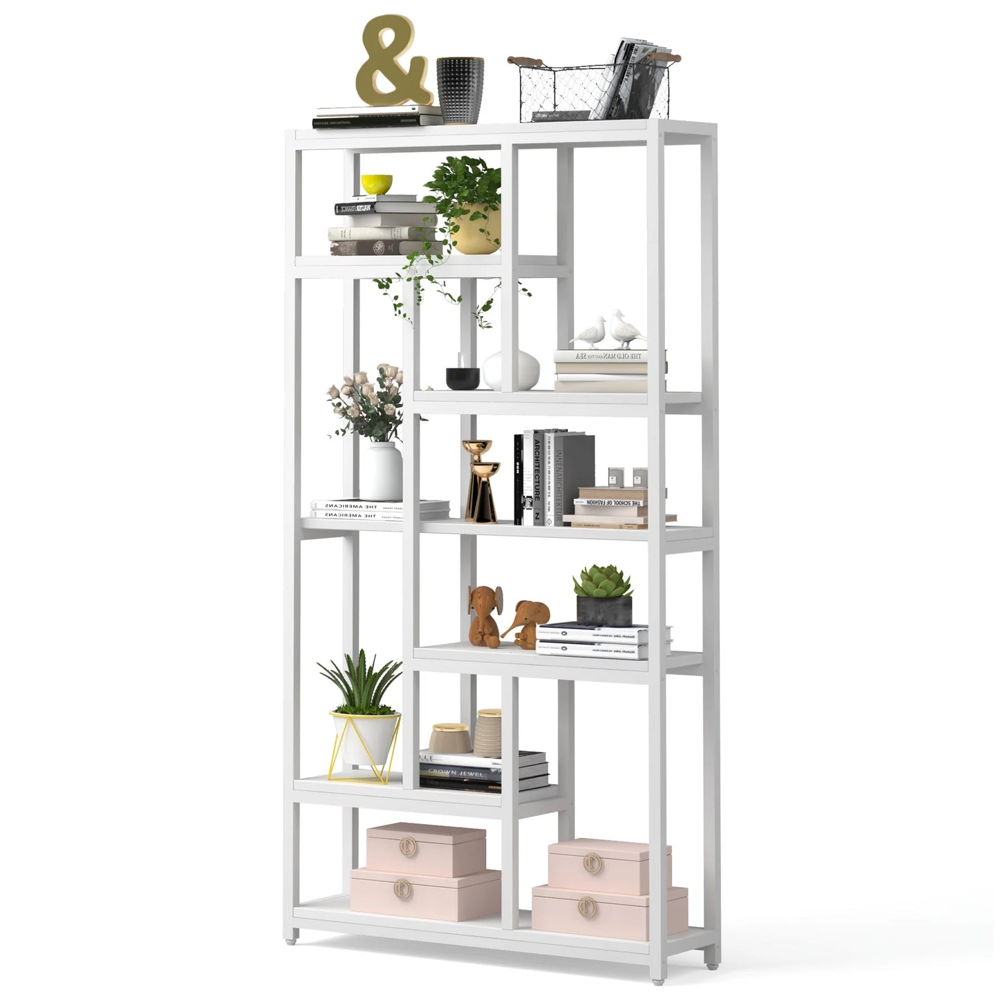 Tribesigns Bookcase, 79" Tall Bookshelf, 7-Tier Open Display Shelves
