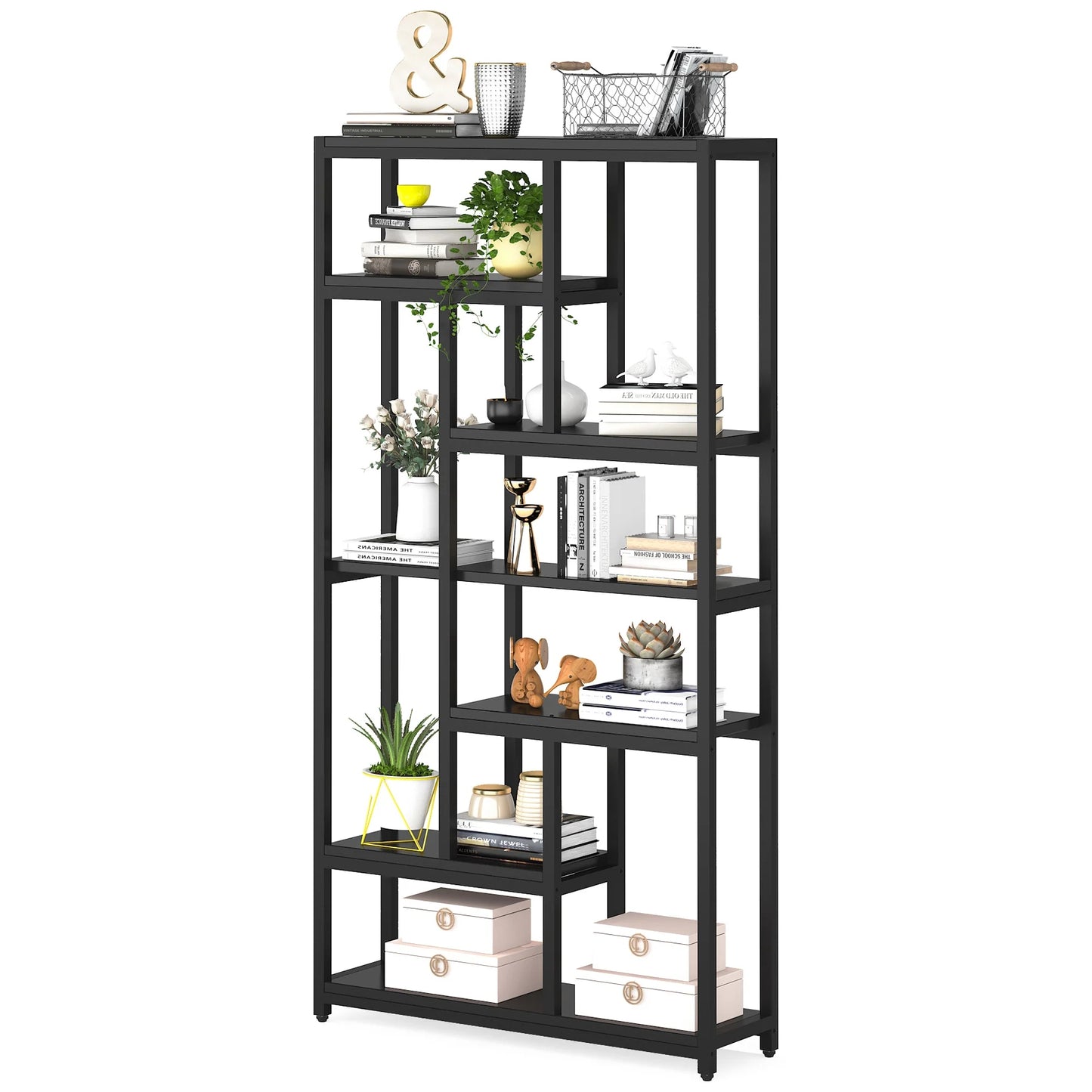 Tribesigns Bookcase, 79" Tall Bookshelf, 7-Tier Open Display Shelves