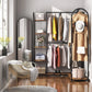 Tribesigns L Shape Clothes Rack, Corner Garment Rack with Storage Shelves