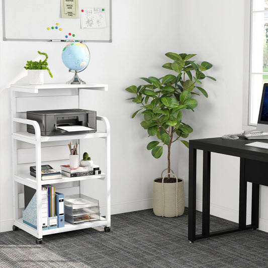 Tribesigns Printer Stand, 4-Shelf Mobile Printer Cart with Storage Shelves