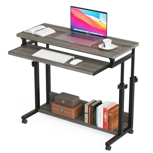 Tribesigns Height Adjustable Desk, Rolling Standing Desk Portable Desk