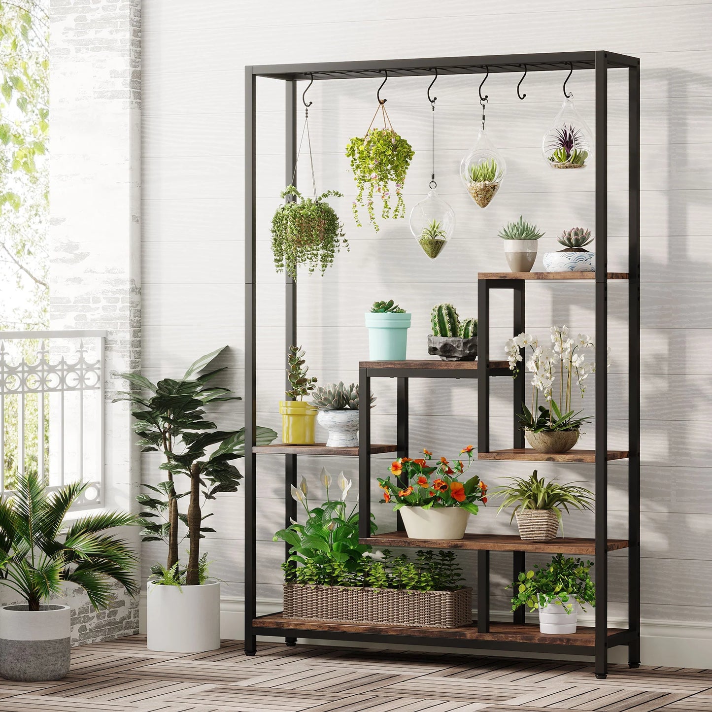 Tribesigns Plant Stand, 70.9" Plant Shelf Flower Bonsai Pots Display Rack