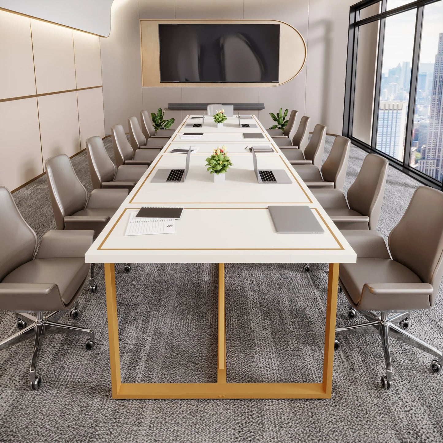 Tribesigns 6FT Conference Table, 70.9’’ Modern Large Executive Computer Desk