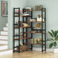 Tribesigns Corner Bookshelf, 8-Tier Industrial 70.8” Bookcase