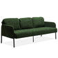 3 Seater Green Polyester Fabric Sofa, Modern Upholstered Sofa, Comfy Small Couches for Small Space Living Room, Bedroom, Office, Apartment