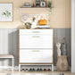 Tribesigns Shoe Cabinet with Floating Shelf, Modern 3 Drawers Shoe Organizer