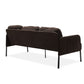 3 Seater Brown Polyester Fabric Sofa, Modern Upholstered Sofa, Comfy Small Couches for Small Space Living Room, Bedroom, Office, Apartment