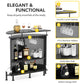 Tribesigns Bar Unit, 3 Tier Home Liquor Bar Table Modern Bar Cabinet