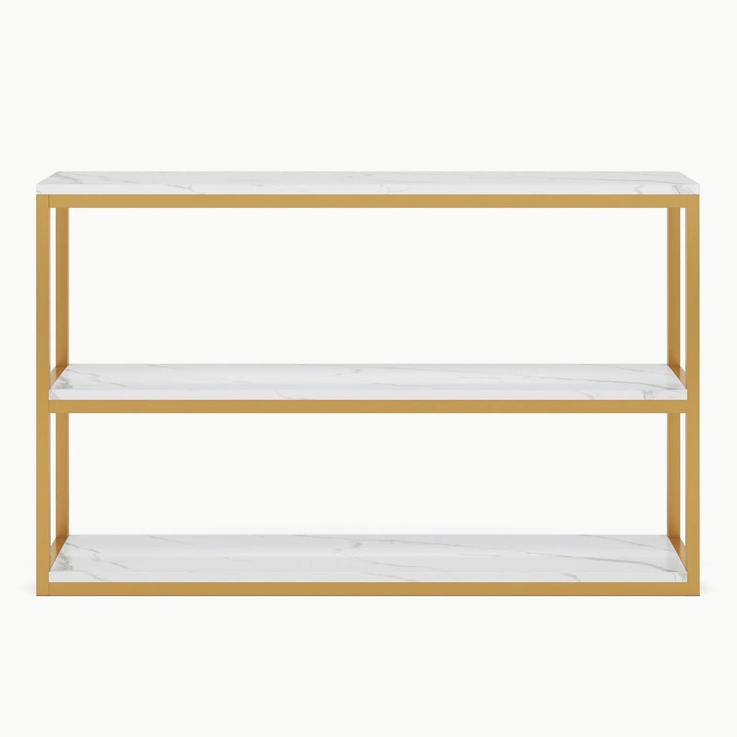 Tribesigns Console Table, Faux Marble Top 3-Tier Sofa Entryway Table