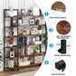 Tribesigns Triple Wide 6-Shelf Bookshelves , 6-Tier Large Etagere Bookcase