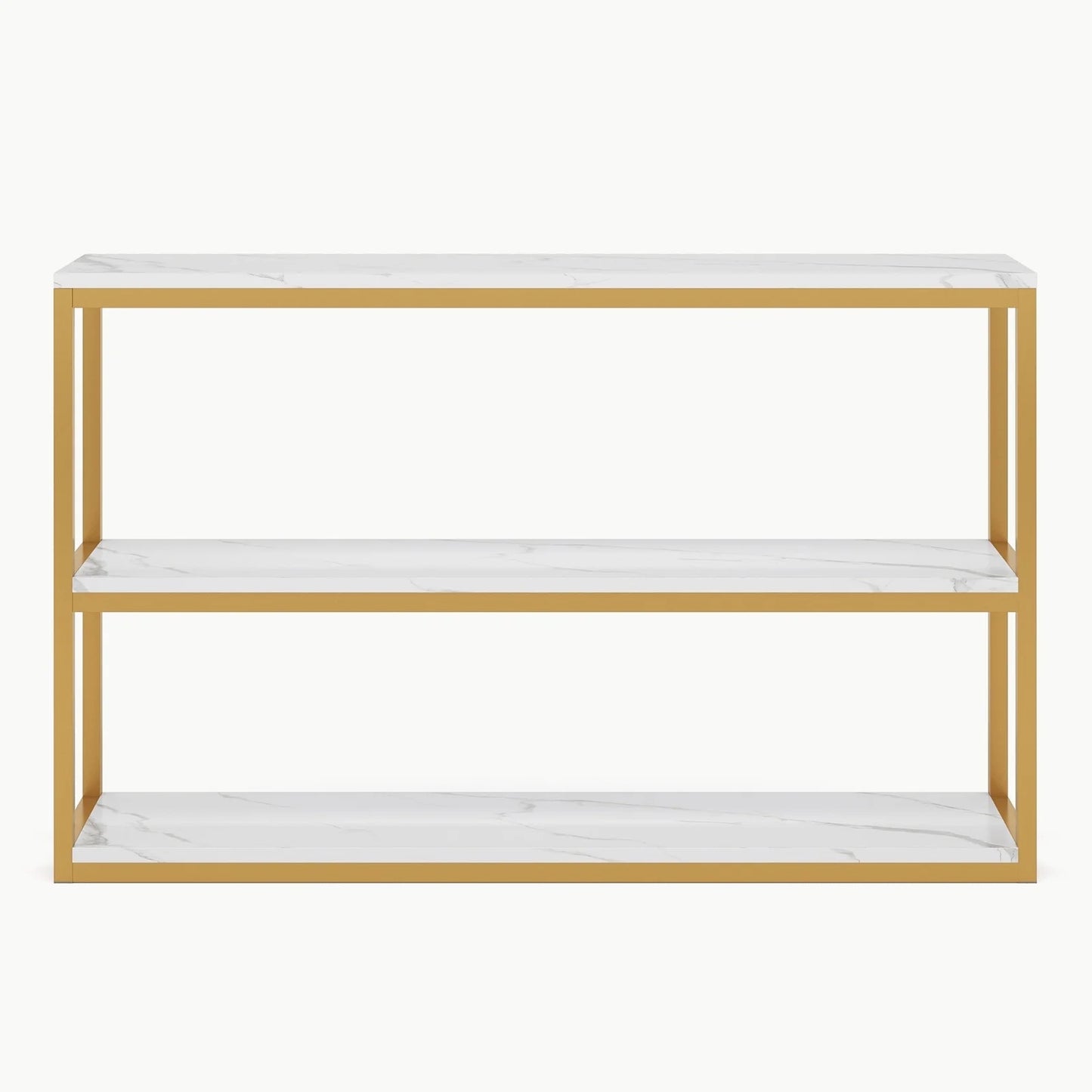 Tribesigns Console Table, Faux Marble Top 3-Tier Sofa Entryway Table