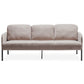 3 Seater Beige Polyester Fabric Sofa, Modern Upholstered Sofa, Comfy Small Couches for Small Space Living Room, Bedroom, Office, Apartment
