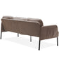 3 Seater Beige Polyester Fabric Sofa, Modern Upholstered Sofa, Comfy Small Couches for Small Space Living Room, Bedroom, Office, Apartment