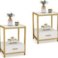 Tribesigns Nightstands, End Side Table with Drawer & Storage Shelf