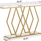 Tribesigns Console Table, 55" Modern Entryway Sofa Table with Faux Marble