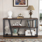 Tribesigns Console Table, Industrial 3-Tier Sofa Entryway Table with Open Shelves