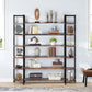 Tribesigns Triple Wide 6-Shelf Bookshelves , 6-Tier Large Etagere Bookcase