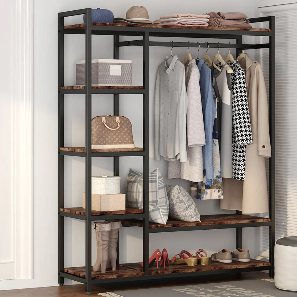 Tribesigns Freestanding Closet Organizer, Portable Garment Rack