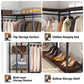 Tribesigns Freestanding Closet Organizer, L Shaped Garment Clothing Rack