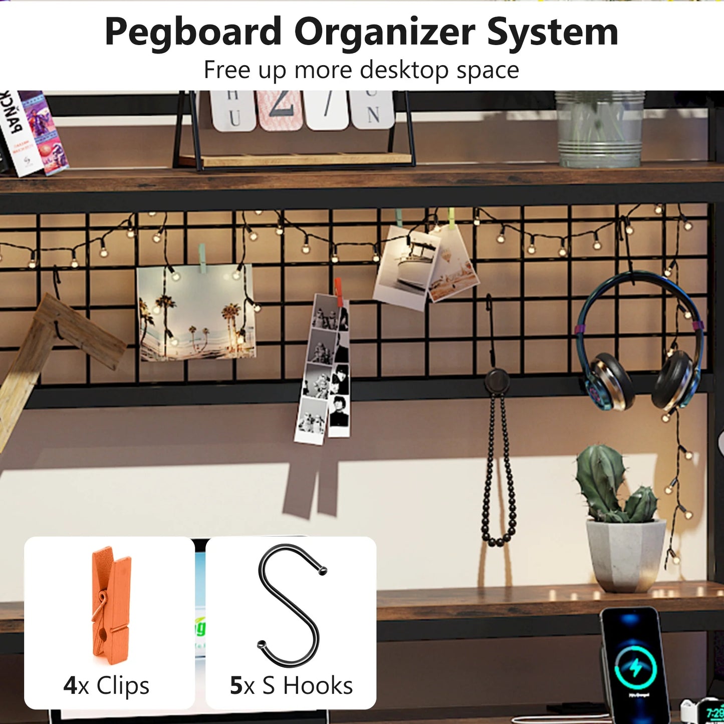 Tribesigns L-Shaped Desk, Reversible Corner Computer Desk with Power Outlet
