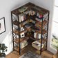 Tribesigns Corner Bookshelf, 5-Shelf Corner Etagere Bookcase, Corner Display Rack