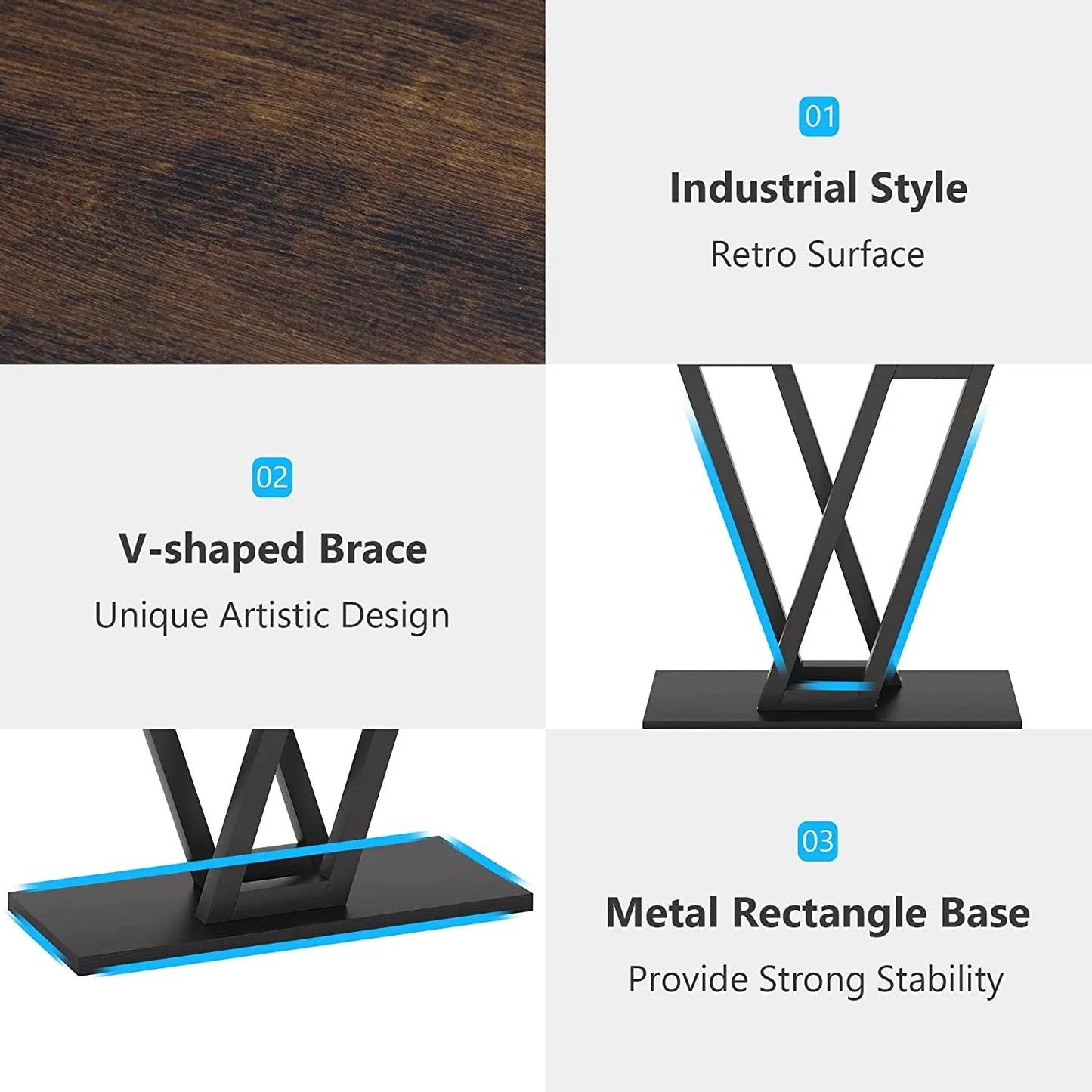 Tribesigns 43 Inch Console Table, Industrial Entryway Hallway Table