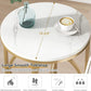 Tribesigns End Table, Modern Round Sofa Side Table with Faux Marble Top