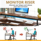 Tribesigns L-Shaped Desk, 69" Reversible Corner Desk with Monitor Stand & Storage Shelf