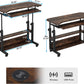 Tribesigns Height Adjustable Desk, Mobile Portable Desk with Wireless Charging Station