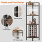 Tribesigns Wine Rack, 4 Tier Corner Shelf with Glass Holder