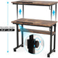 Tribesigns Height Adjustable Desk, Rolling Standing Computer Desk for Sofa Bed