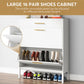 Tribesigns Shoe Cabinet with Floating Shelf, Modern 3 Drawers Shoe Organizer